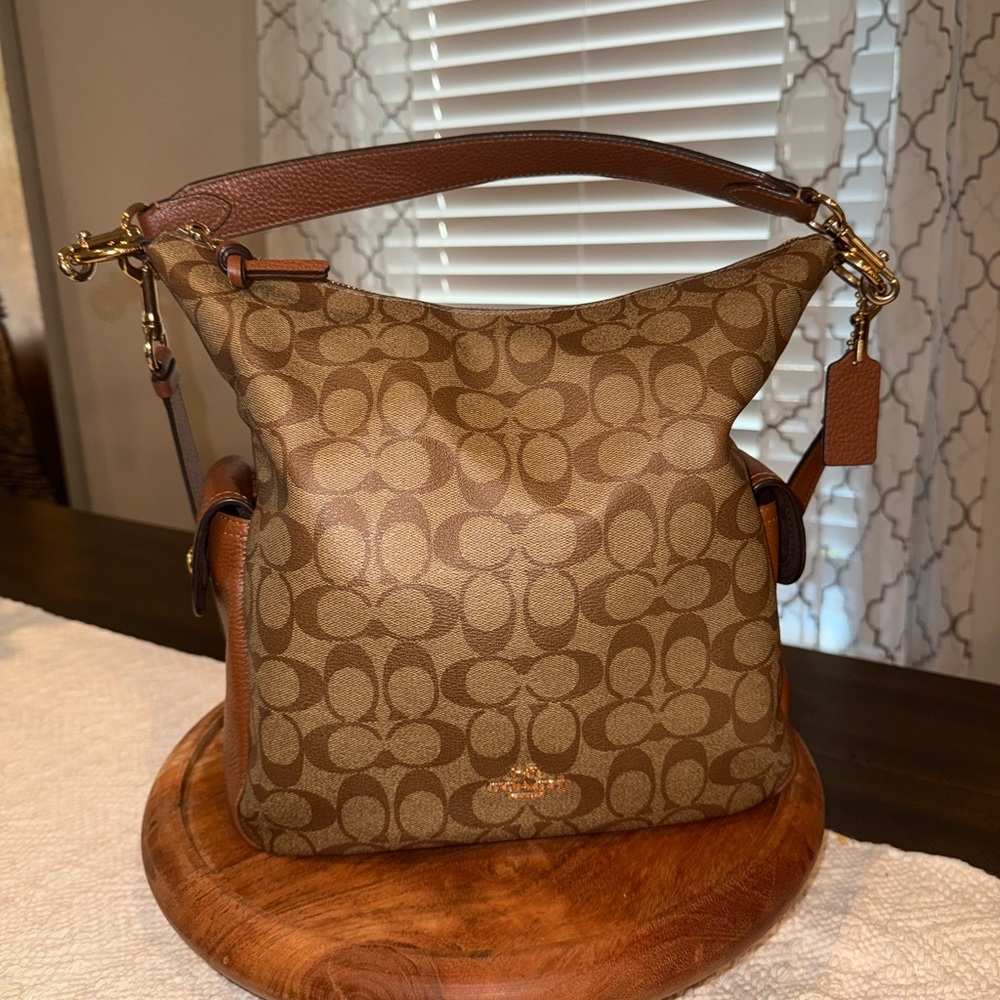 Coach Brown Monogram Shoulder Bag